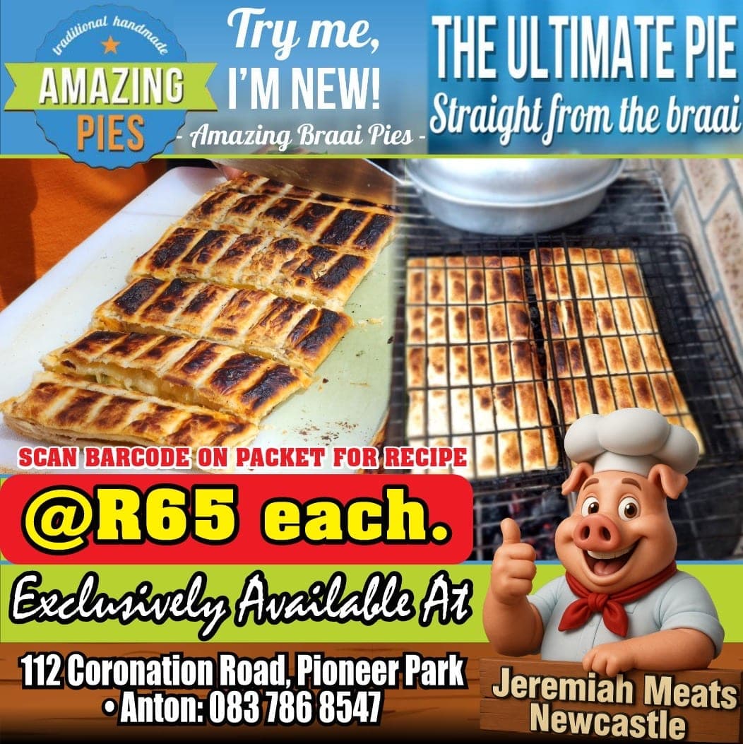Braai Pies @R65 each.
